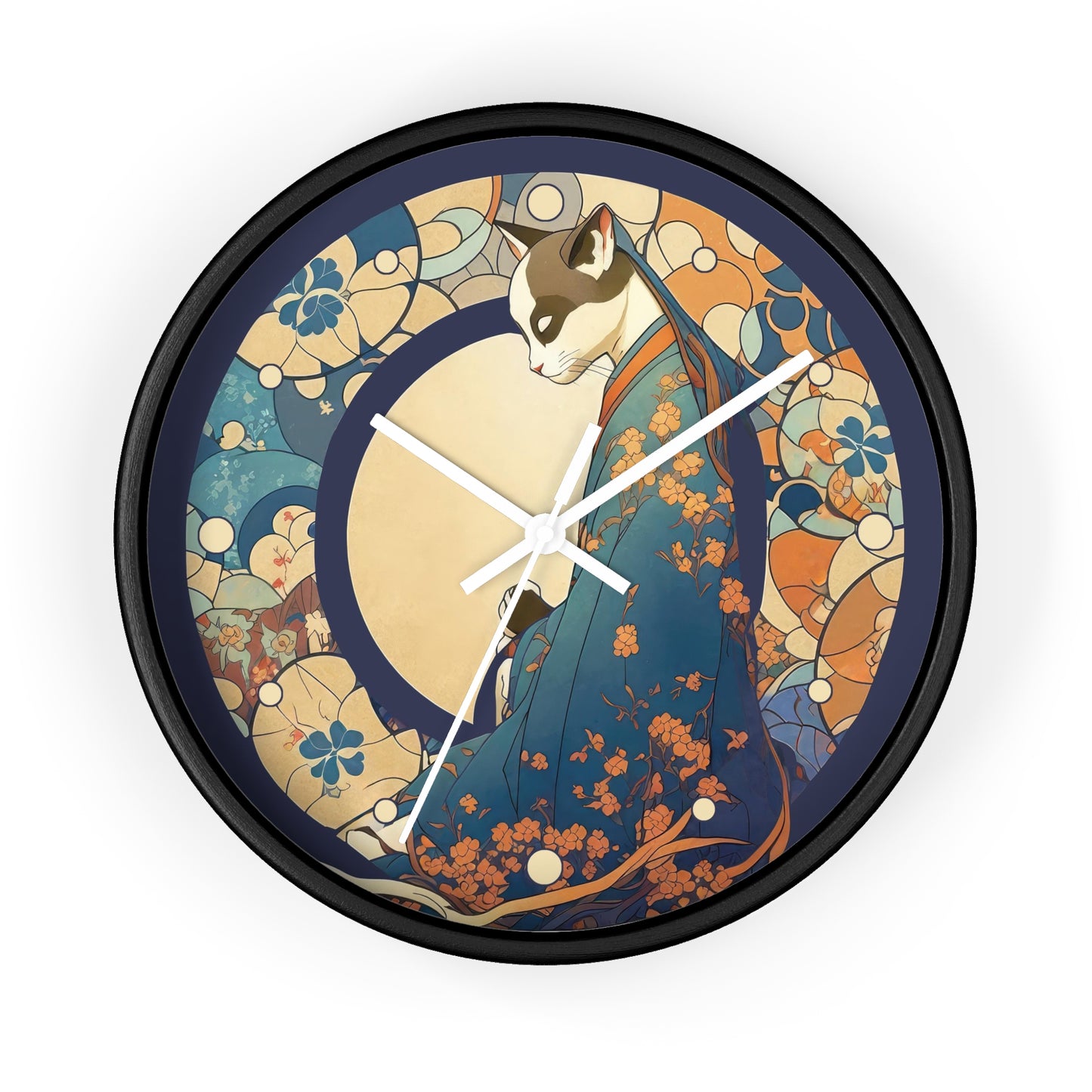 Lady Cat Silent Wall Clock