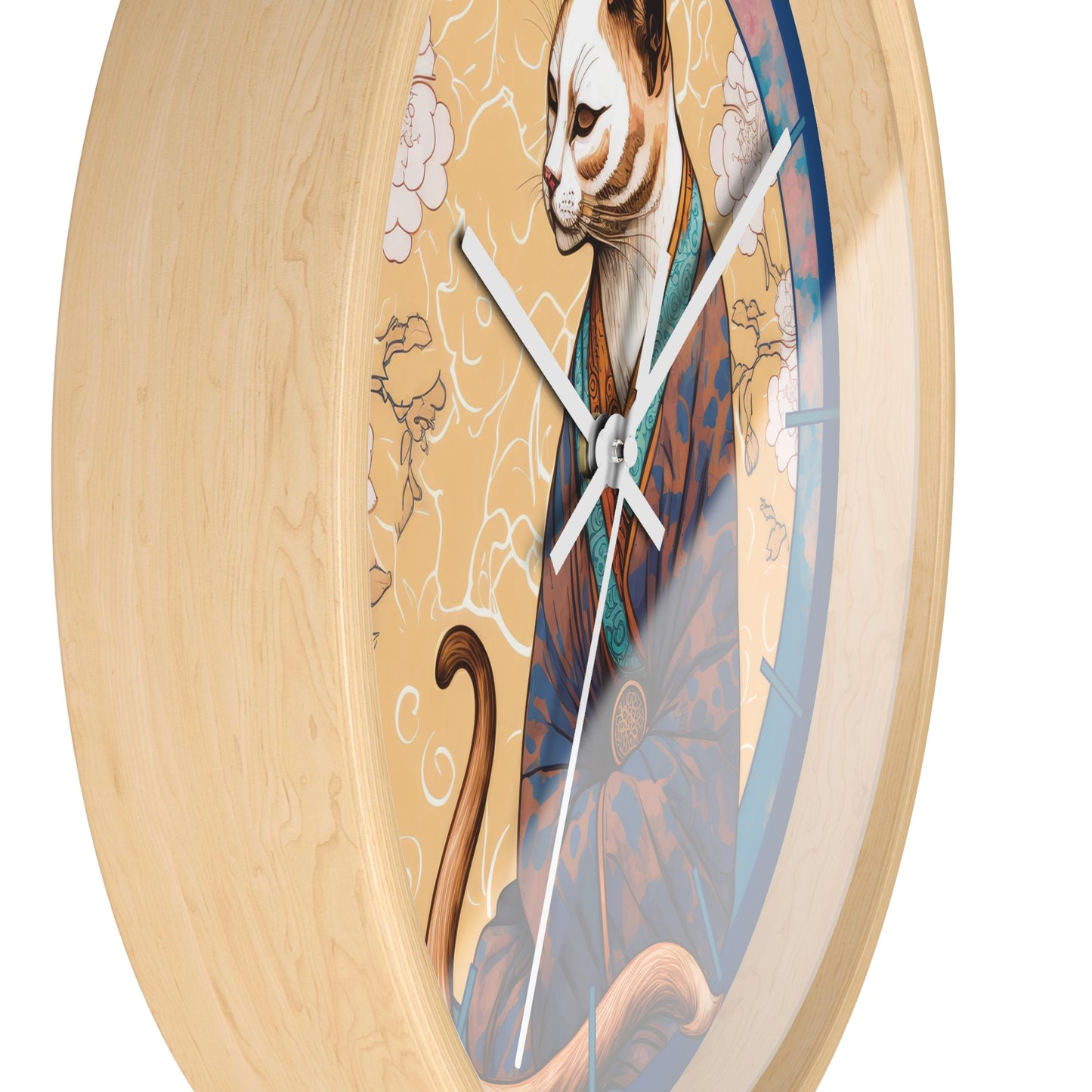 Lady Cat Teacher Silent Wall Clock