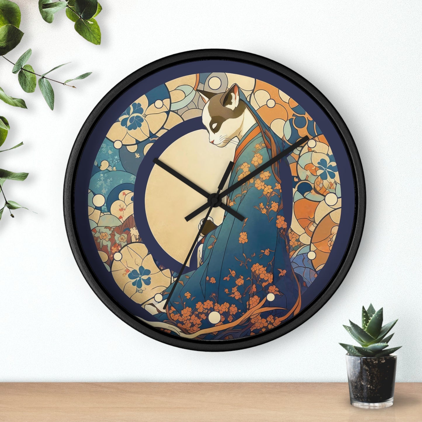 Lady Cat Silent Wall Clock