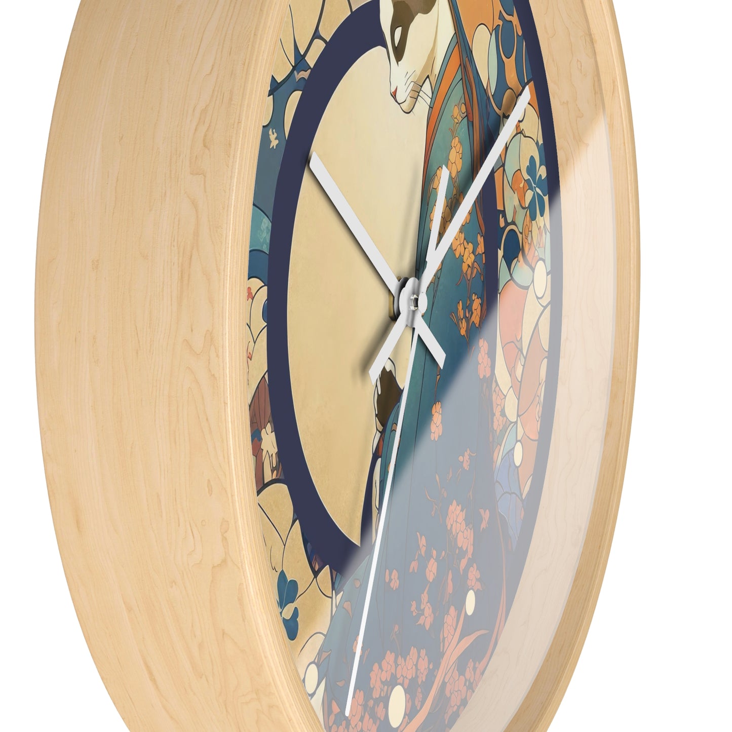 Lady Cat Silent Wall Clock