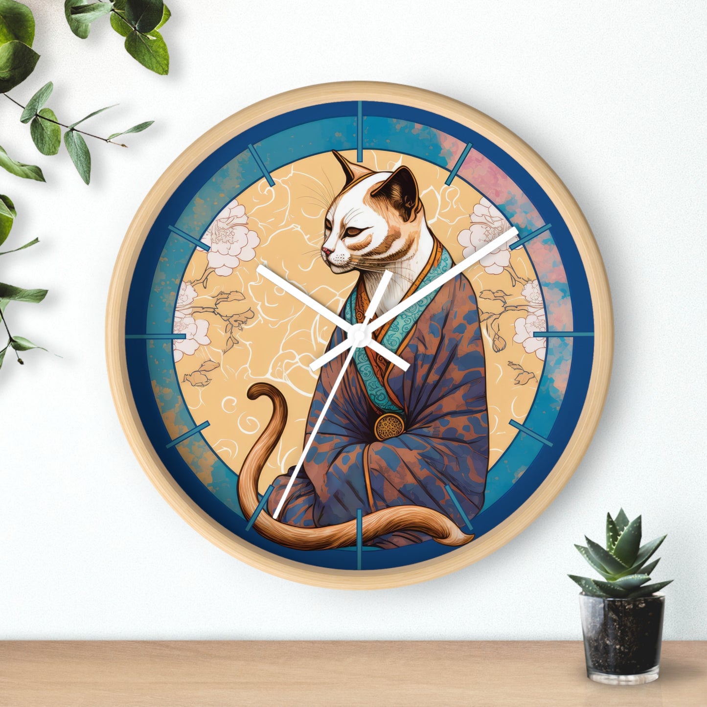 Lady Cat Teacher Silent Wall Clock