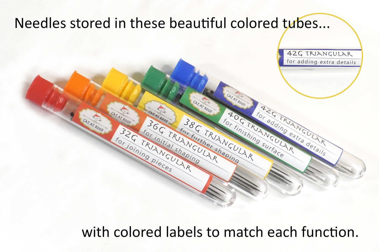 12pcs Triangular Felting Needles - pick your size