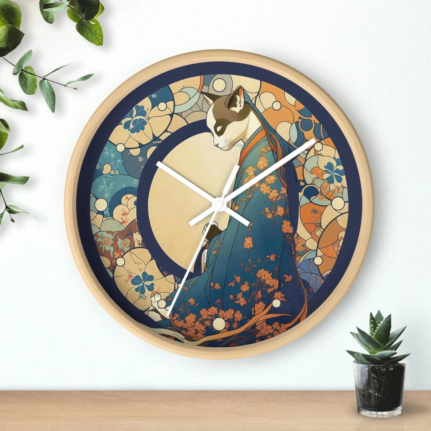 Lady Cat Silent Wall Clock