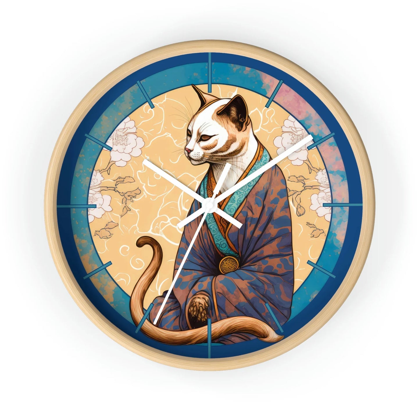 Lady Cat Teacher Silent Wall Clock