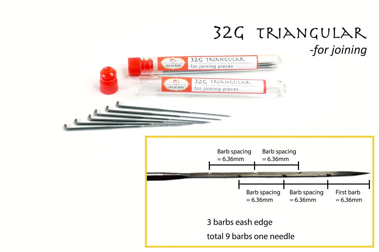 30pcs Triangular Felting Needles Set - 32G, 36G, 38G, 40G, 42G